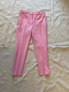 Victoria Beckham Pink Wool Blend Cropped Pants Size 4